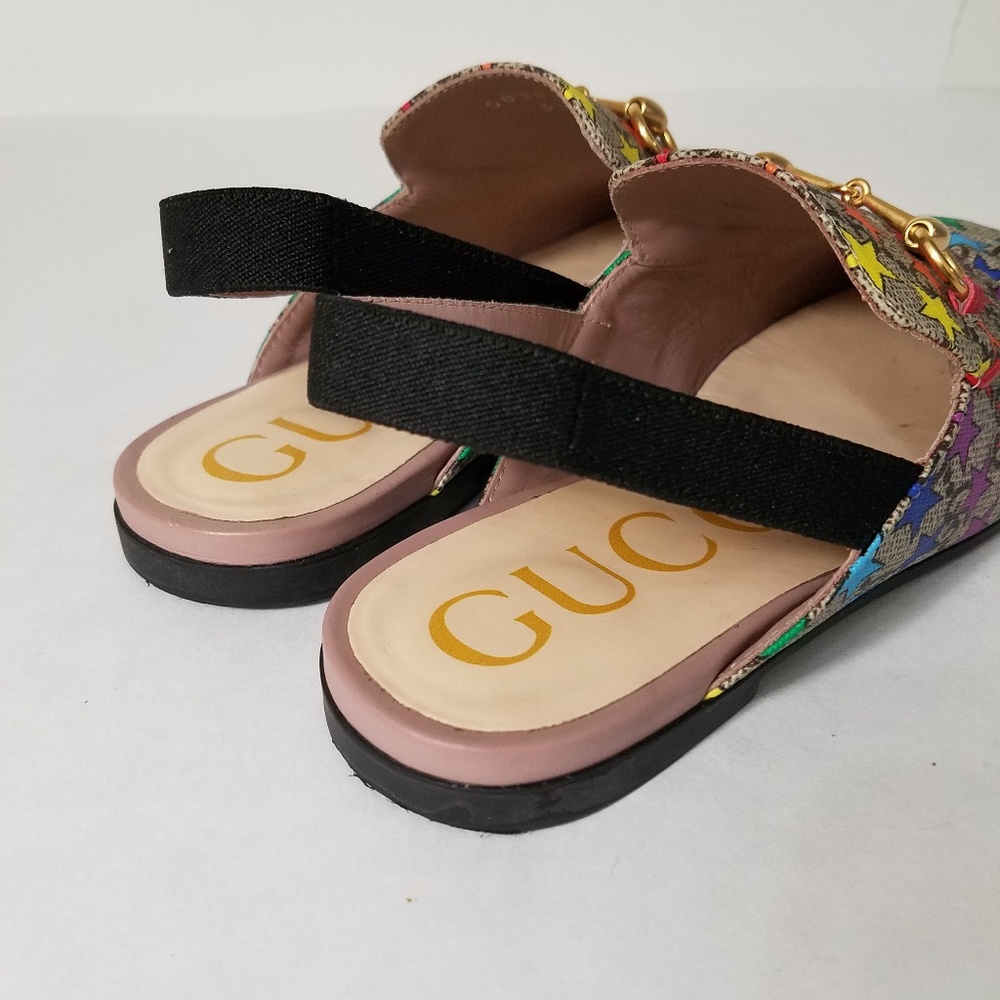 (Kids) Gucci princetown gg rainbow star slippers - Picture 7 of 8
